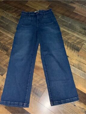 Madewell Dark Blue Wide-Leg High-Rise Jeans